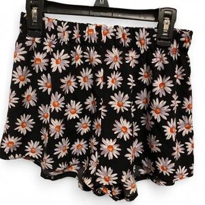 Papaya Black Floral High Waist Women's Shorts